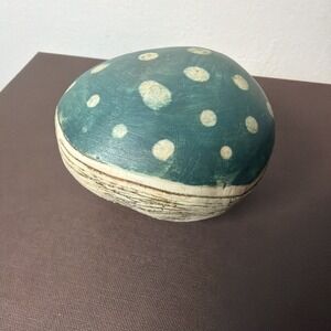 Artisan Clay Shaker Rattle Sound Healing Meditation Tool Hand Painted Boho